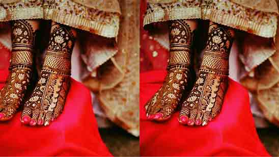 Bridal Mehndi Designs for Legs
