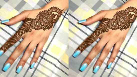 Easy Simple Back Hand Mehndi Design