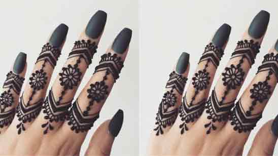Finger Mehndi Design Simple and Easy