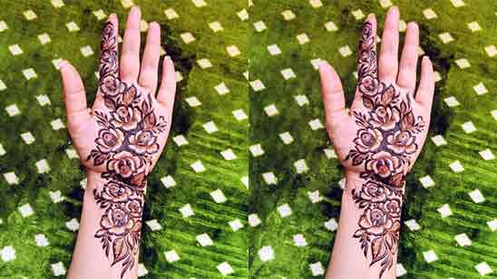 Flower Mehndi Designs For Front Hands