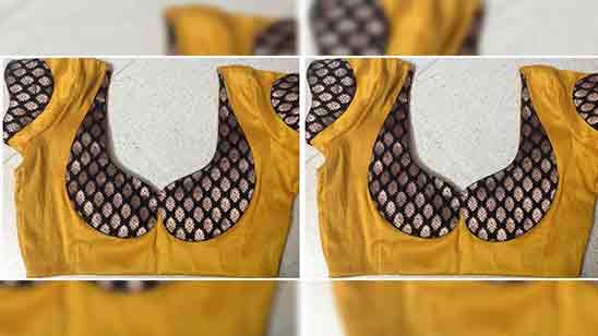 Patch Work Blouse Neck Designs