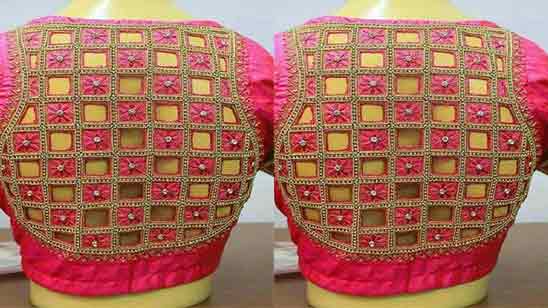 Pattu Saree Blouse Designs Back Side