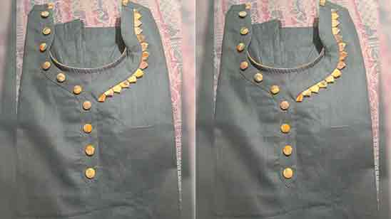 Punjabi Front Neck Design of Suits
