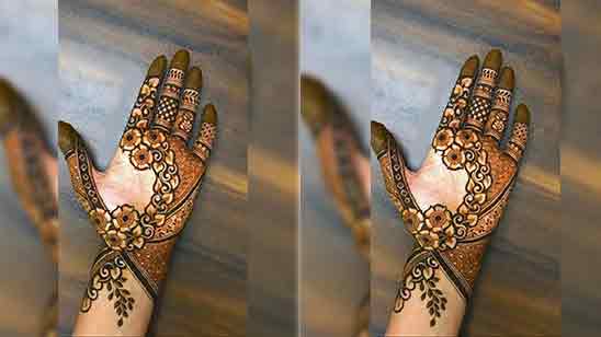 Simple Bridal Mehndi Designs For Full Hands