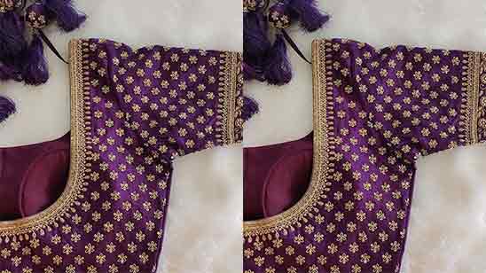 Simple Hand Embroidery Designs For Blouse Back Neck