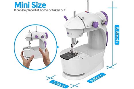 ADITYA FASHION Multi Electric Mini 4 in 1 Desktop Functional Household Sewing Machine