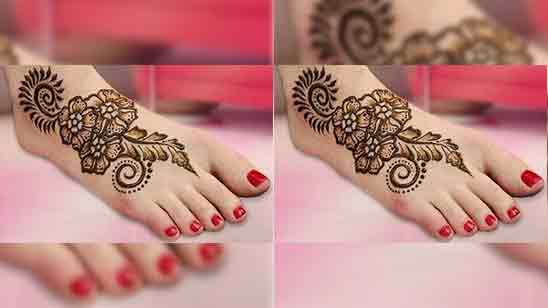 Arabic Foot Mehndi Design Simple and Easy