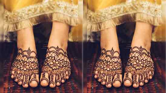 Arabic Foot Mehndi Design Simple and Easy