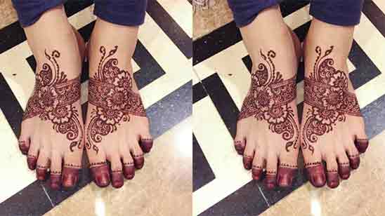 Bridal Foot Mehndi Design