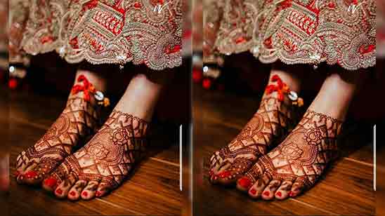 Bridal Foot Mehndi Design