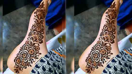 Foot Mehndi Design Simple and Easy