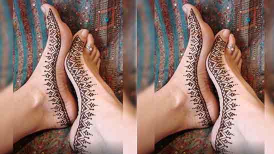 Foot Mehndi Design Simple and Easy