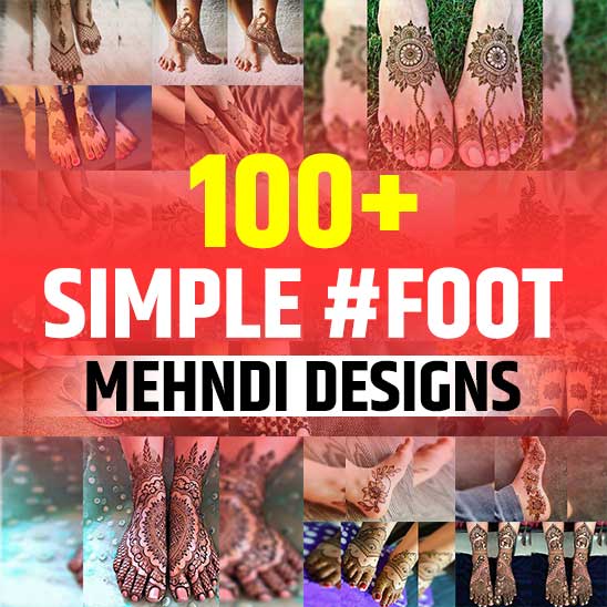 Simple Easy Foot Mehndi Design Image
