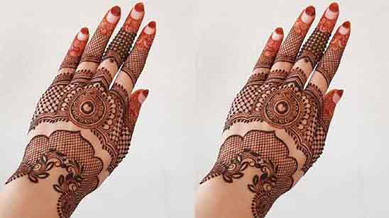 Bridal Back Hand Mehndi Design