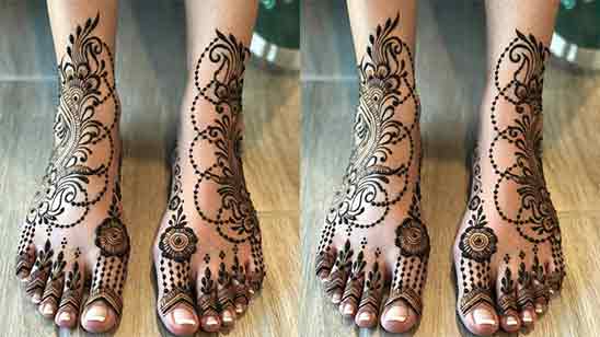 Easy Mehndi Designs for Leg
