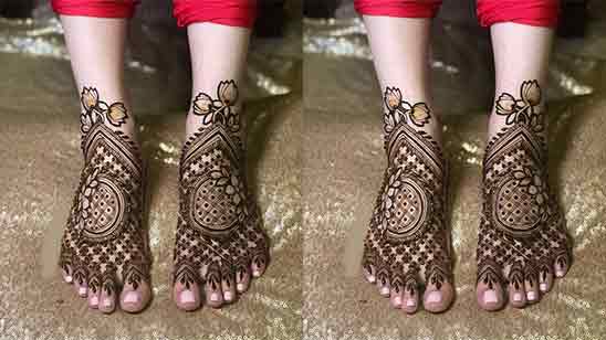 Easy Simple Mehndi Designs for Legs