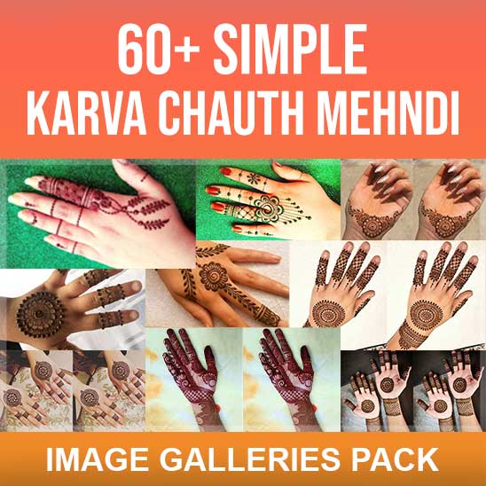 Easy and Simple Karva Chauth Mehandi Designs