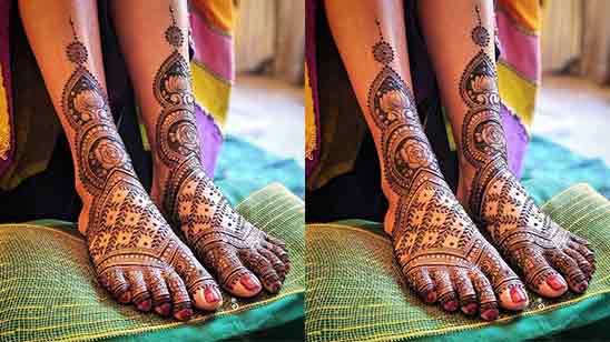 Foot Mehndi Design Bridal Simple