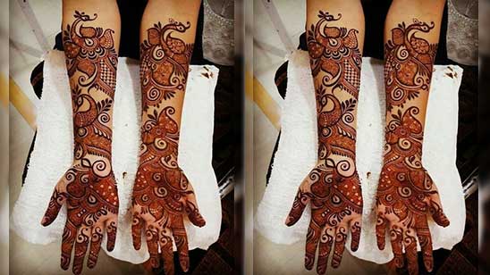 Full Hand Mehndi Design for Karva Chauth