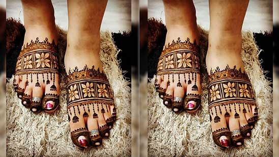 Karva Chauth Foot Mehndi Designs