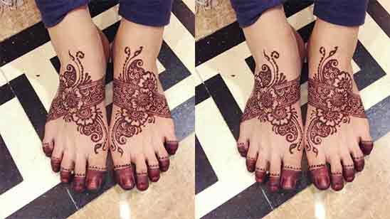Latest Bridal Foot Mehndi Design
