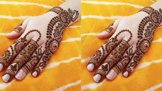 Left Hand Back Side Mehndi Design