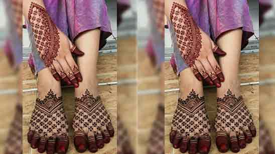 Mehndi Design Simple for Legs