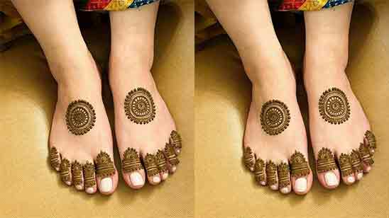 Mehndi Design Simple for Legs