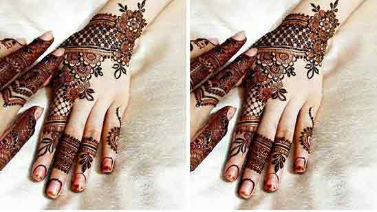 Simple Arabic Mehndi Designs for Back Hands
