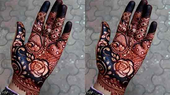 Simple Arabic Mehndi Designs for Front Hand