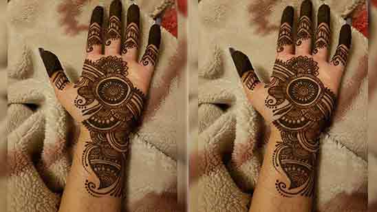 Simple Arabic Mehndi Designs for Right Hand