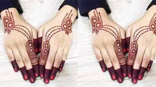 Simple Bridal Mehndi Designs for Full Hands
