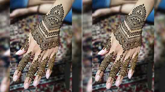Simple Full Hand Bridal Mehndi Design
