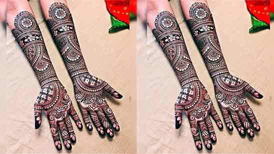 Simple Full Hand Bridal Mehndi Designs