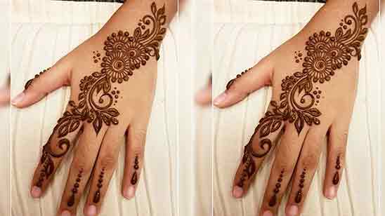 Simple Henna Mehndi Designs for Bridal Hands