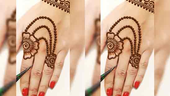 Beautiful Back Hand Mehndi Design - Ethnic Fashion Inspirations!