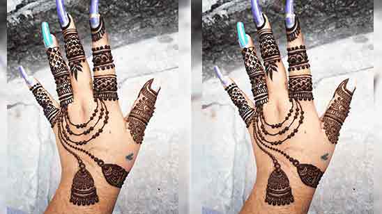 Simple Mehndi Design for Left Hand