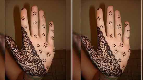 Simple Mehndi Design for Right Hand