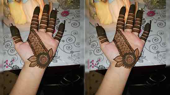 Simple Mehndi Designs for Left Hand