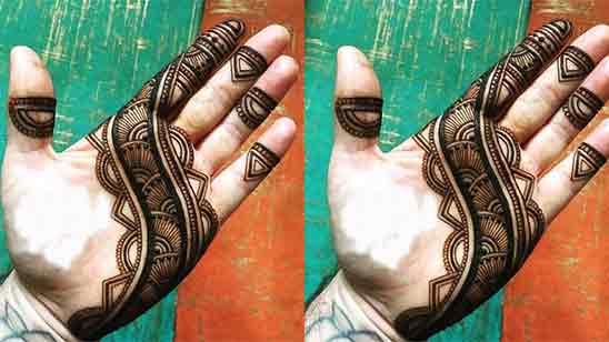 Simple Mehndi Designs for Right Hand Back Side