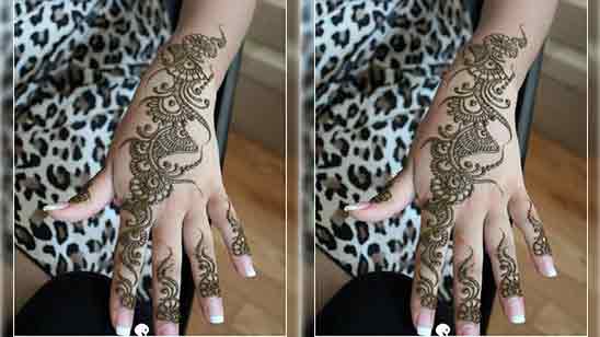 Simple Mehndi Designs for Right Hand Front Side