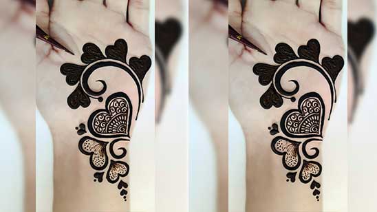 Simple and Easy Mehndi Designs for Karwa Chauth