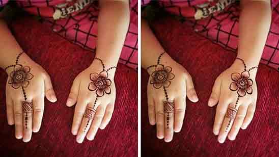 Very Simple Arabic Mehndi Designs for Kids