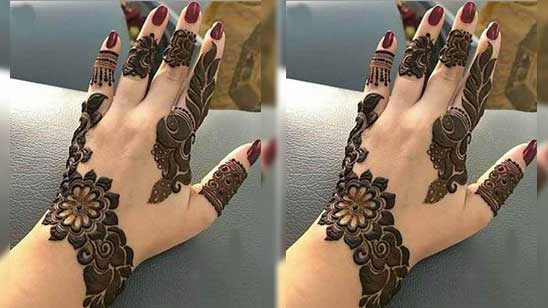 Arabic Mehndi Design Left Hand Back Side