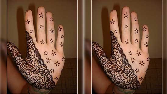 Arabic Mehndi for Left Hand