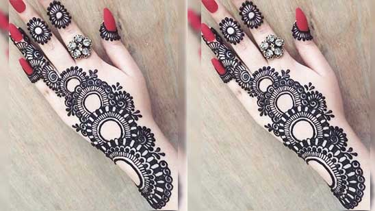 Arabic Simple Mehndi Designs for Front Hands