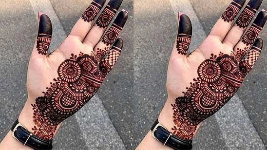 220+ Easy Mehndi Designs For Left Hand, Right Hand, Front Hand & Back Hand  (2023)
