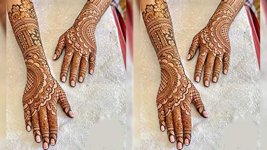 Bridal Mehndi Design Back Side