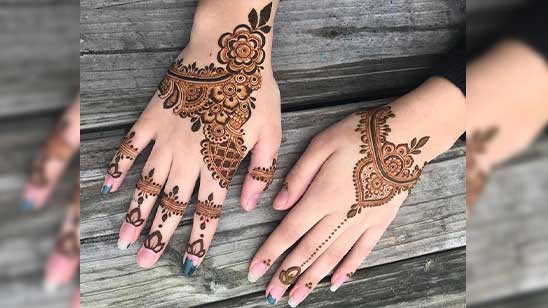 Easy Arabic Mehndi Designs for Left Hand