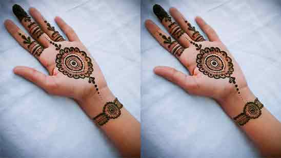 Easy Simple Mehndi Design for Front Hand